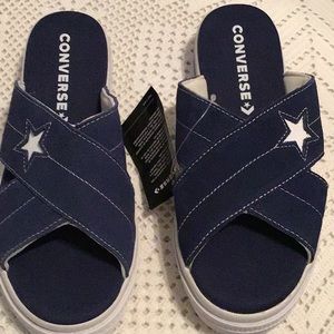 Converse Blue Slide Sandals